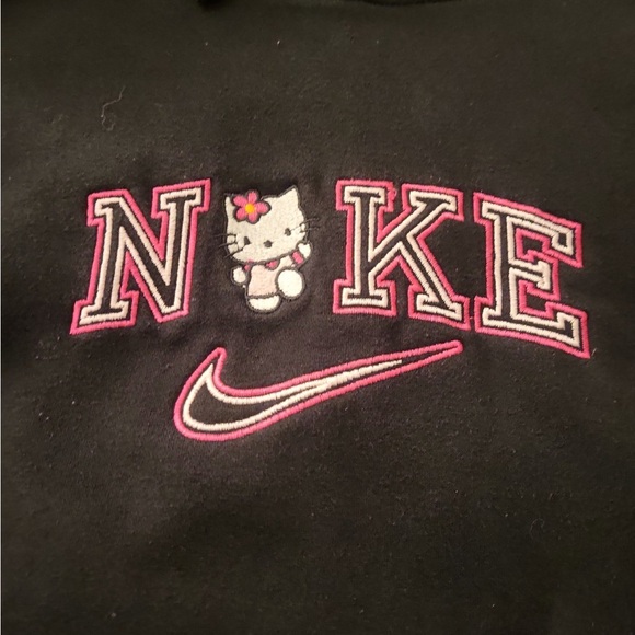 Custom Nike Hello Kitty Black Hoodie - Picture 3 of 4